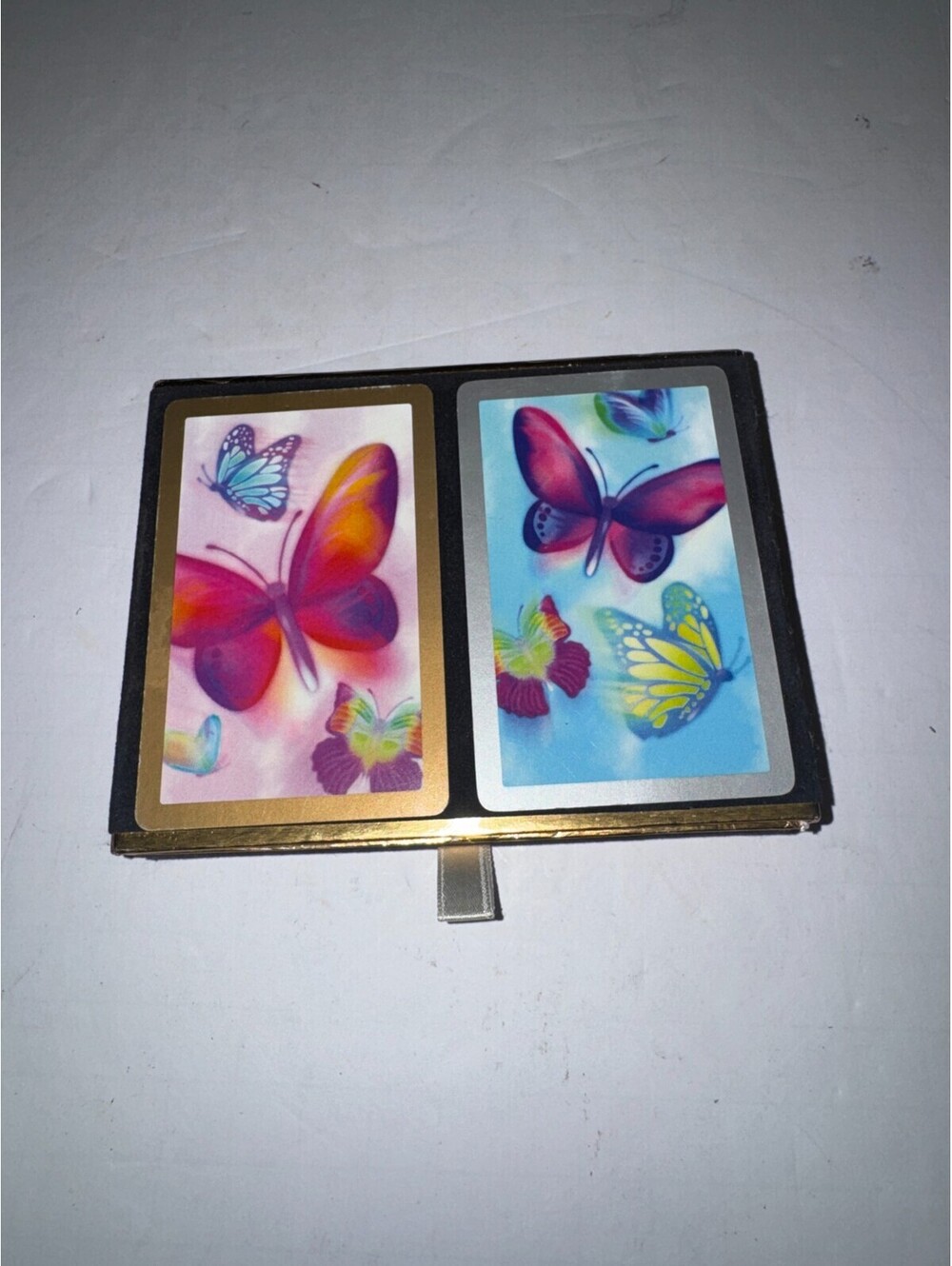 Pre-owned CONGRESS Vintage Two Pack Butterfly Playing Cards - 1970's